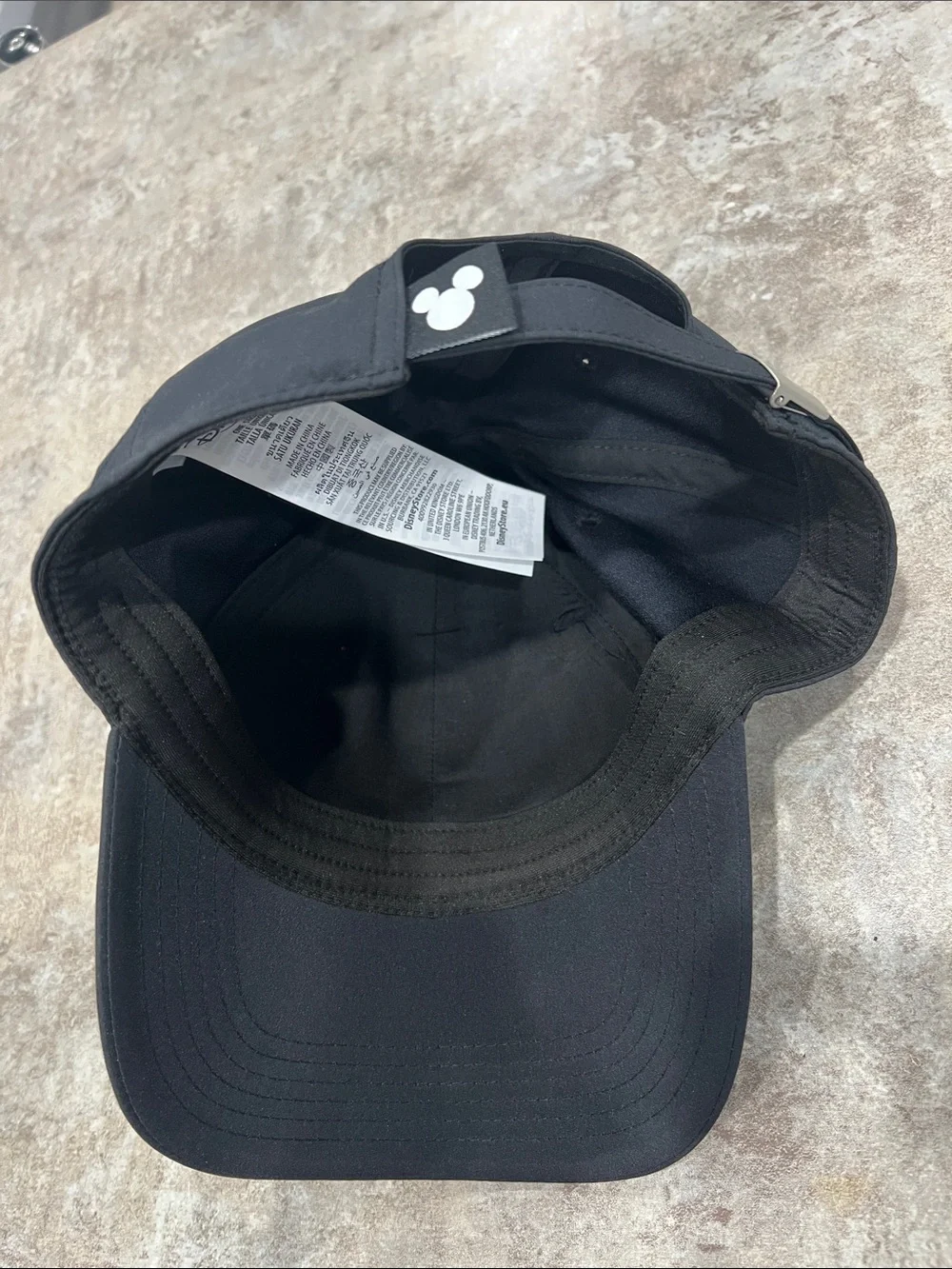 Disney Black Baseball Cap w/ Mickey Mouse adjustable strap